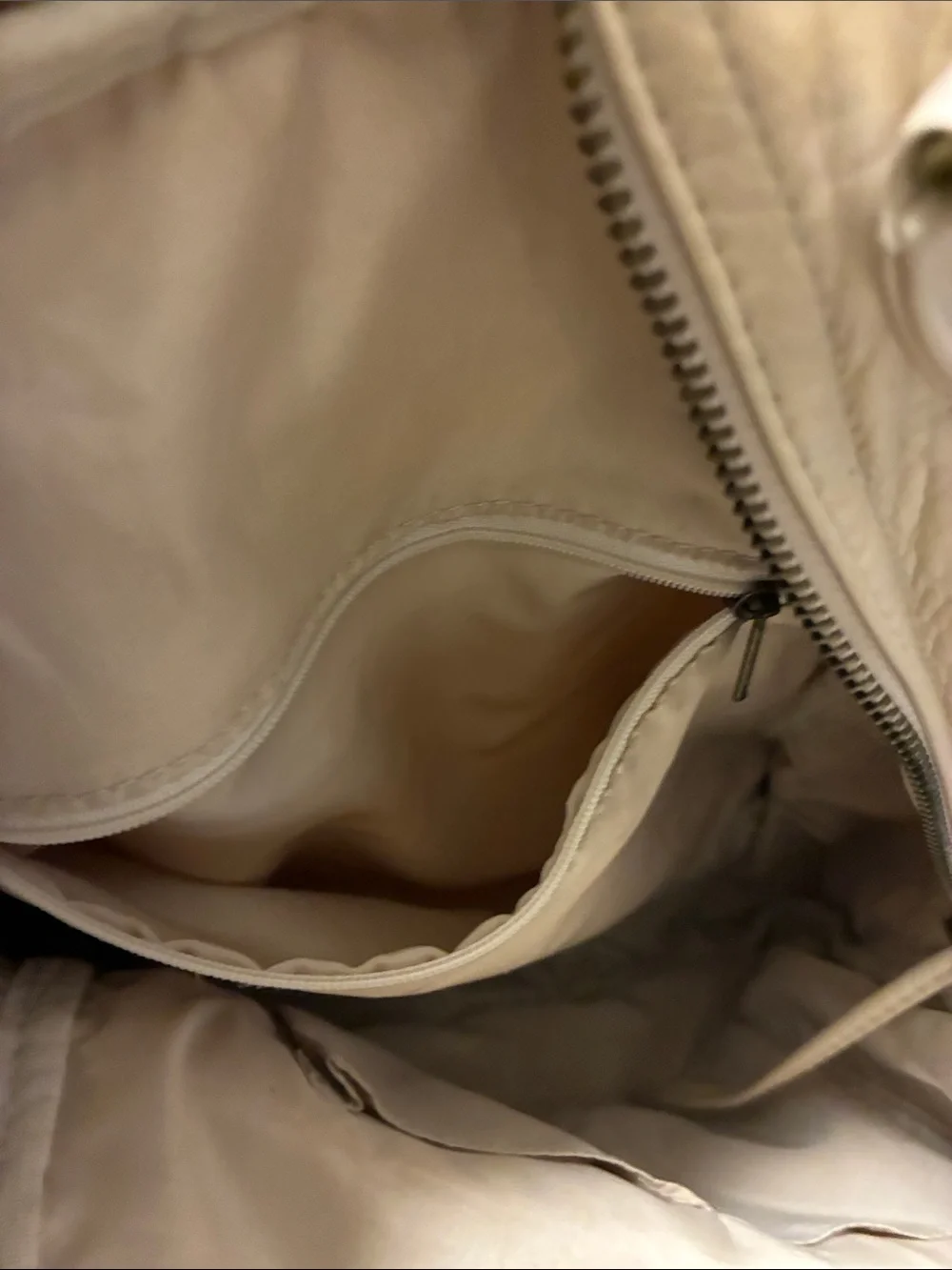 Unbranded Compact Cream Mini Backpack probably pebbled vegan leather everyday